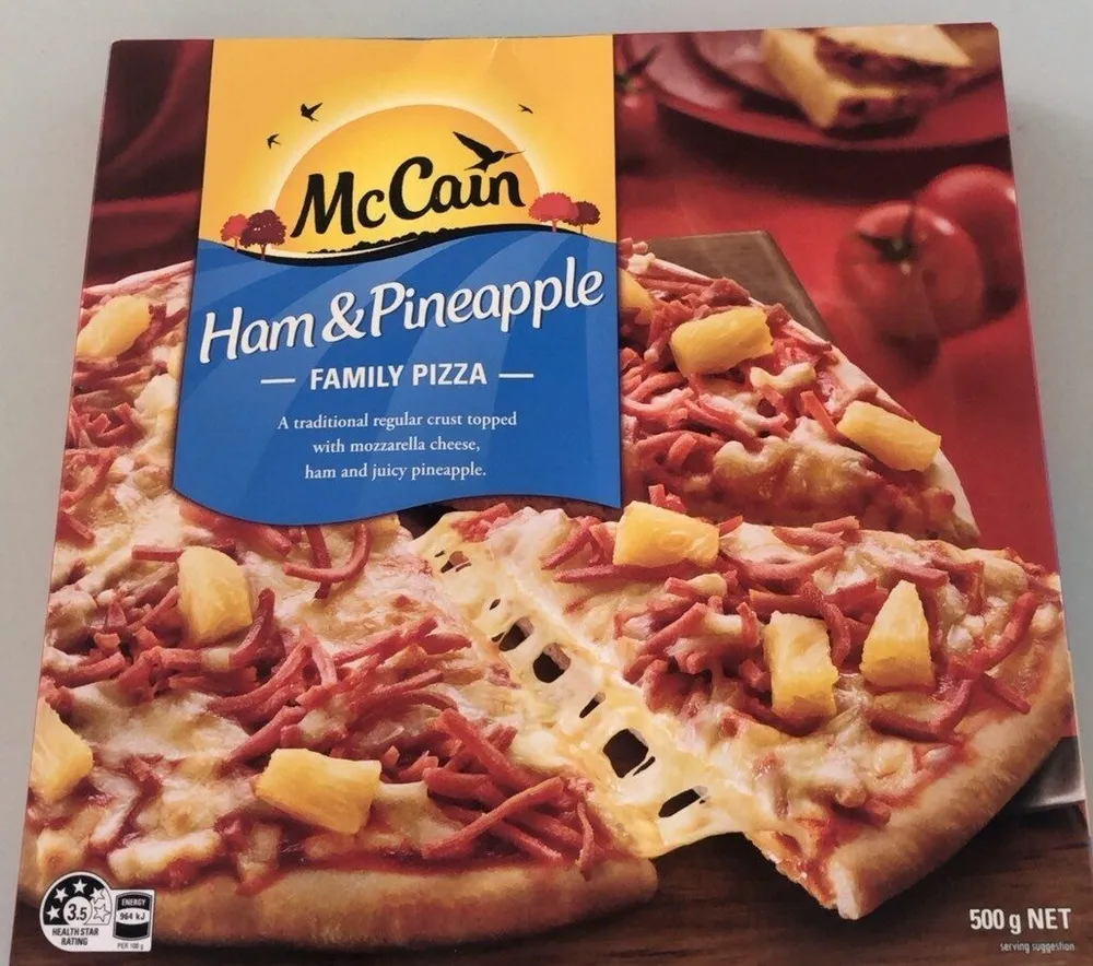 Mccain Ham & Pineapple Family Pizza 500G