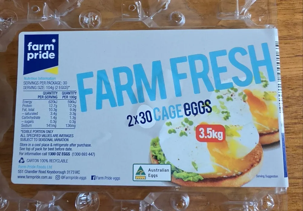 Farm Fresh Cage Eggs