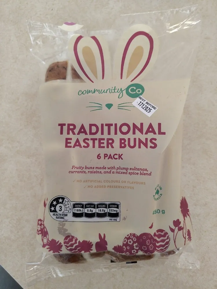COMM CO EASTER BUNS FRUIT 6PK