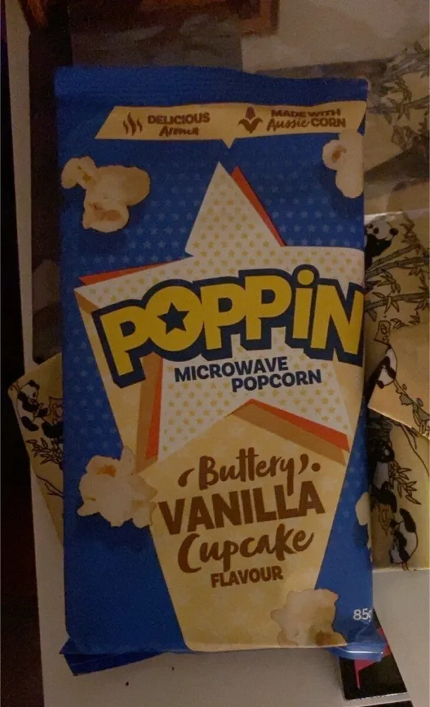 Poppin microwave popcorn buttery vanilla cupcake