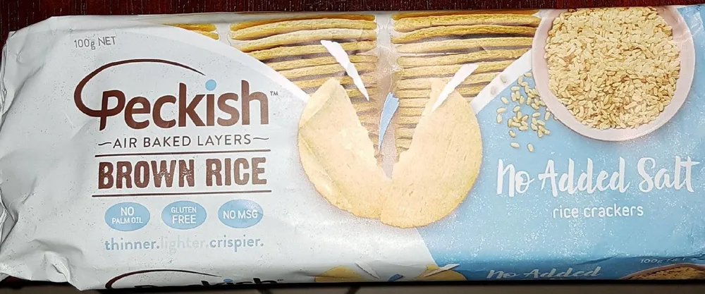 Craquelins au riz complet sans sel