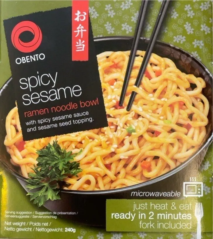 Spicy sesame ramen noodle bowl