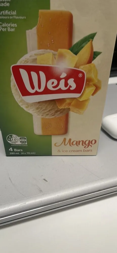 Mango ice cream bars