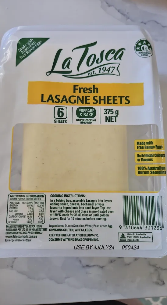 Fresh LASAGNE SHEETS