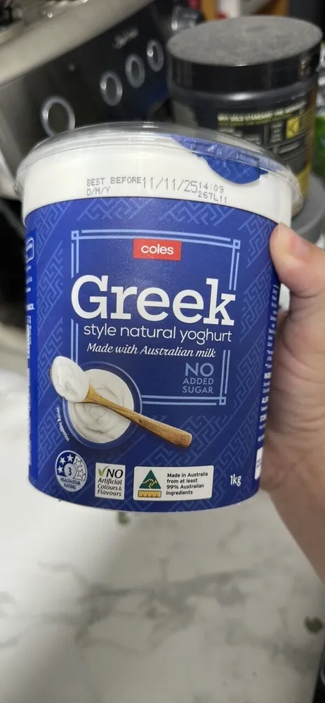 Greek style natural yoghurt