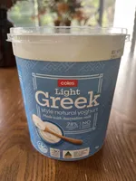 Light Greek style natural yoghurt