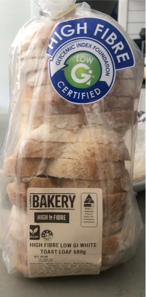 HIGH FIBRE LOW GI WHITE TOAST LOAF