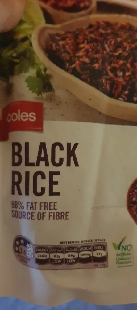coles black rice