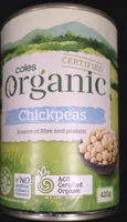 Coles organic chickpeas