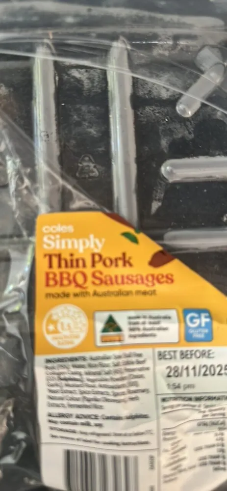 Thin Pork BBQ Sausages
