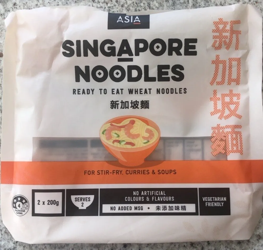 Singapore Noodles Ready to Eat Wheat Noodles