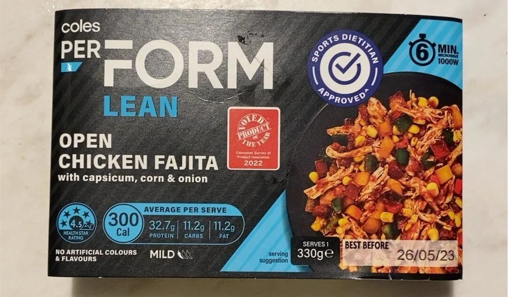 Open Chicken Fajita with capsicum, corn & onion