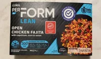 Open Chicken Fajita with capsicum, corn & onion