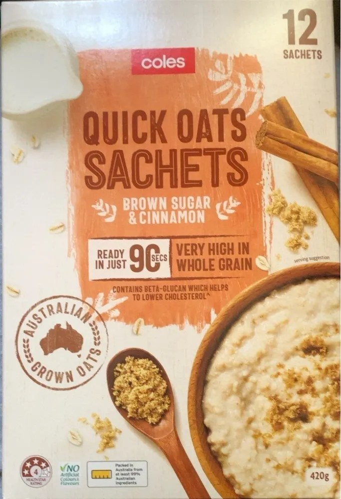 Quick Oats Sachets Brown Sugar & Cinnamon