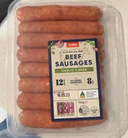 Beef Sausages Garlic & Herb