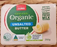 Certified Organic Unsalted butter