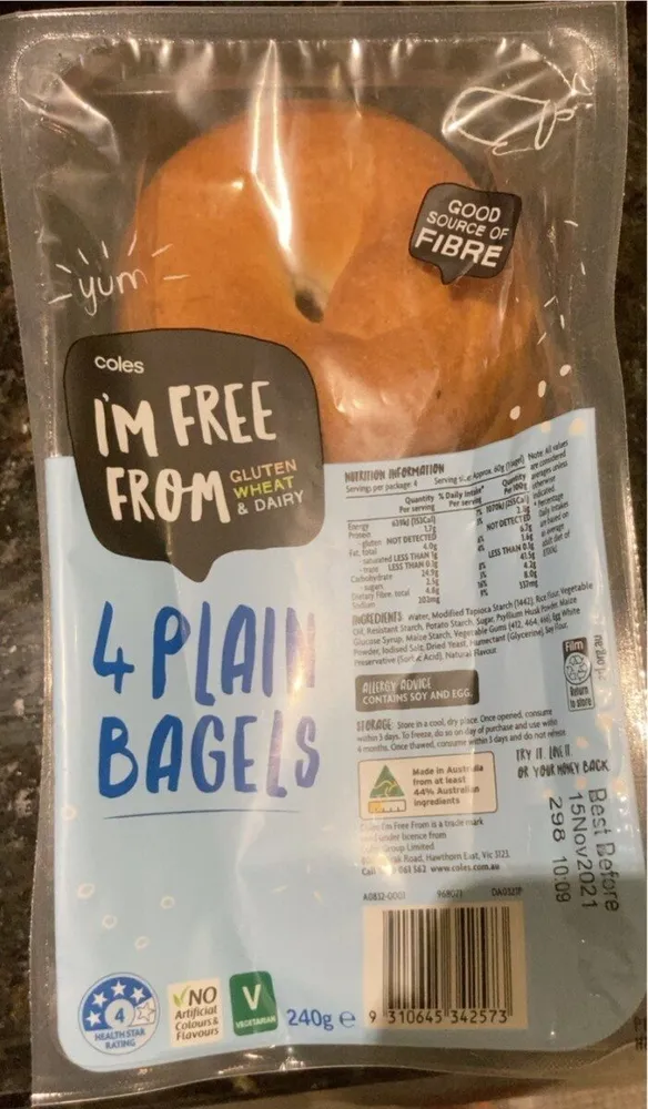 GF plain bagels