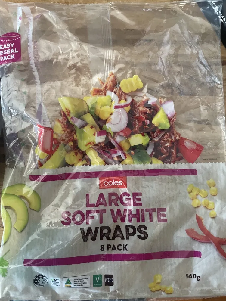 Soft white wraps