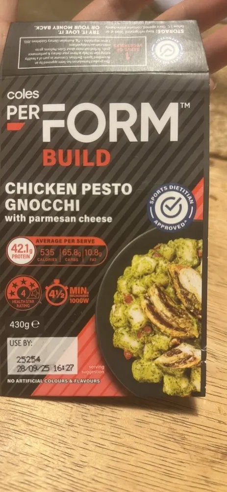 CHICKEN PESTO GNOCCHI with parmesan cheese