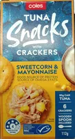 Coles Tuna Snacks Crackers Sweetcorn & Mayo 112 gram