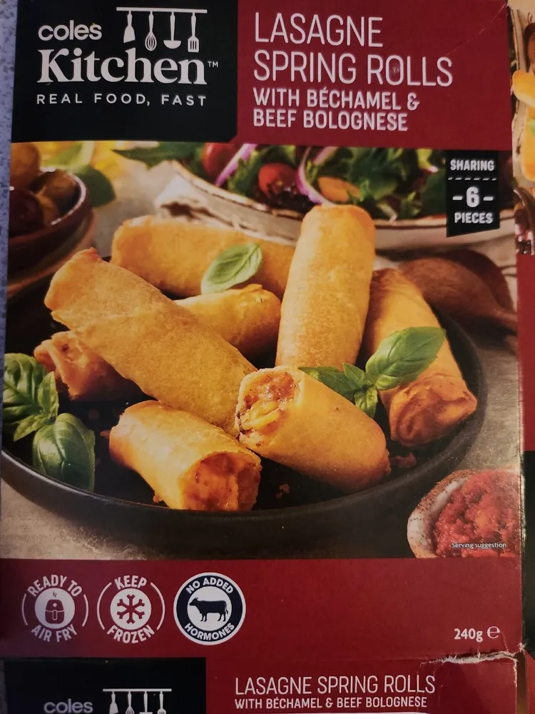 LASAGNE SPRING ROLLS WITH BÉCHAMEL & BEEF BOLOGNESE