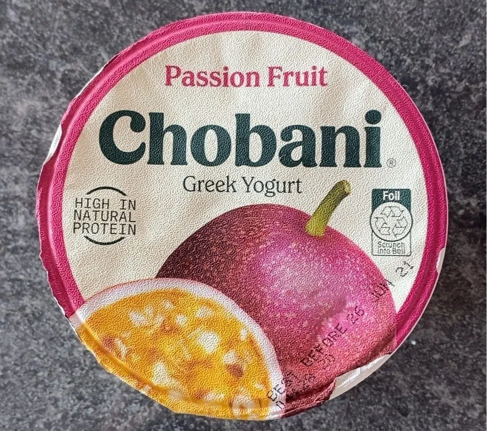 Chobani Greek Yogurt Passion Fruit