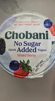 Chobani Greek Yogurt No Added Sugar Mixed Berry