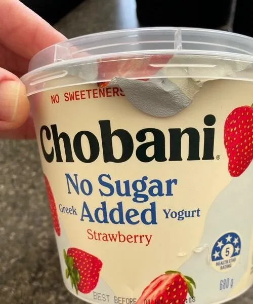 No Sugar Added Strawberry Yoghurt