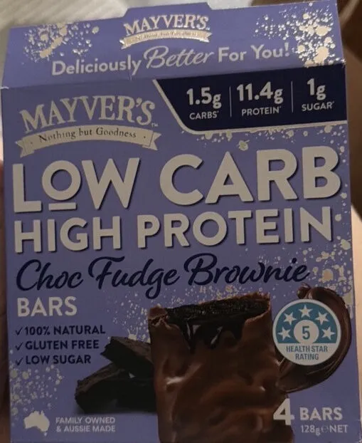 Low Carb High Protein Choc Fudge Brownie Bars