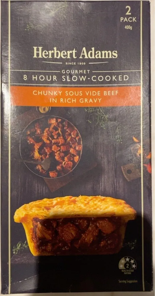 Chunky sous vide beef in rich gravy