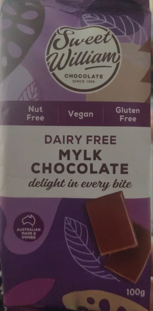 Dairy free chocolate con leche sin gluten, sin