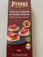 Tuscan Salami & Gouda Cheese Paired with water crackers