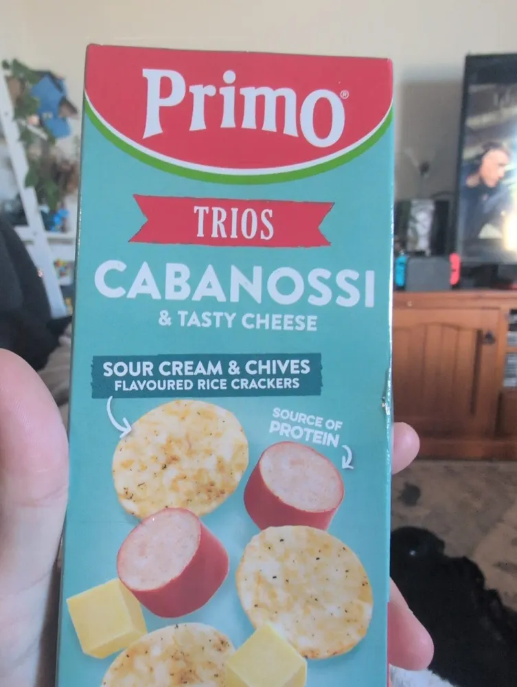 CABANOSSI & TASTY CHEESE SOUR CREAM & CHIVES FLAVOURED RICE CRACKERS