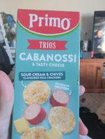 CABANOSSI & TASTY CHEESE SOUR CREAM & CHIVES FLAVOURED RICE CRACKERS