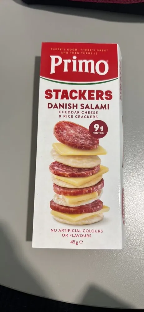 STACKERS DANISH SALAMI CHEDDAR CHEESE & RICE CRACKERS