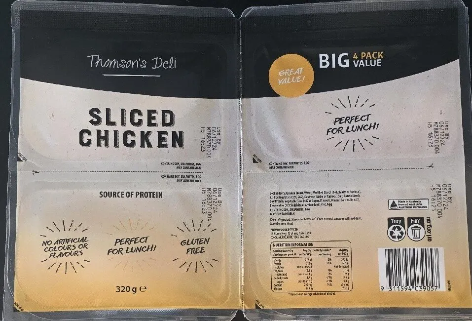 Sliced Chicken