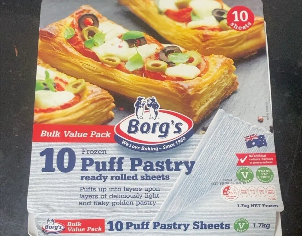 Frozen puff pastry
