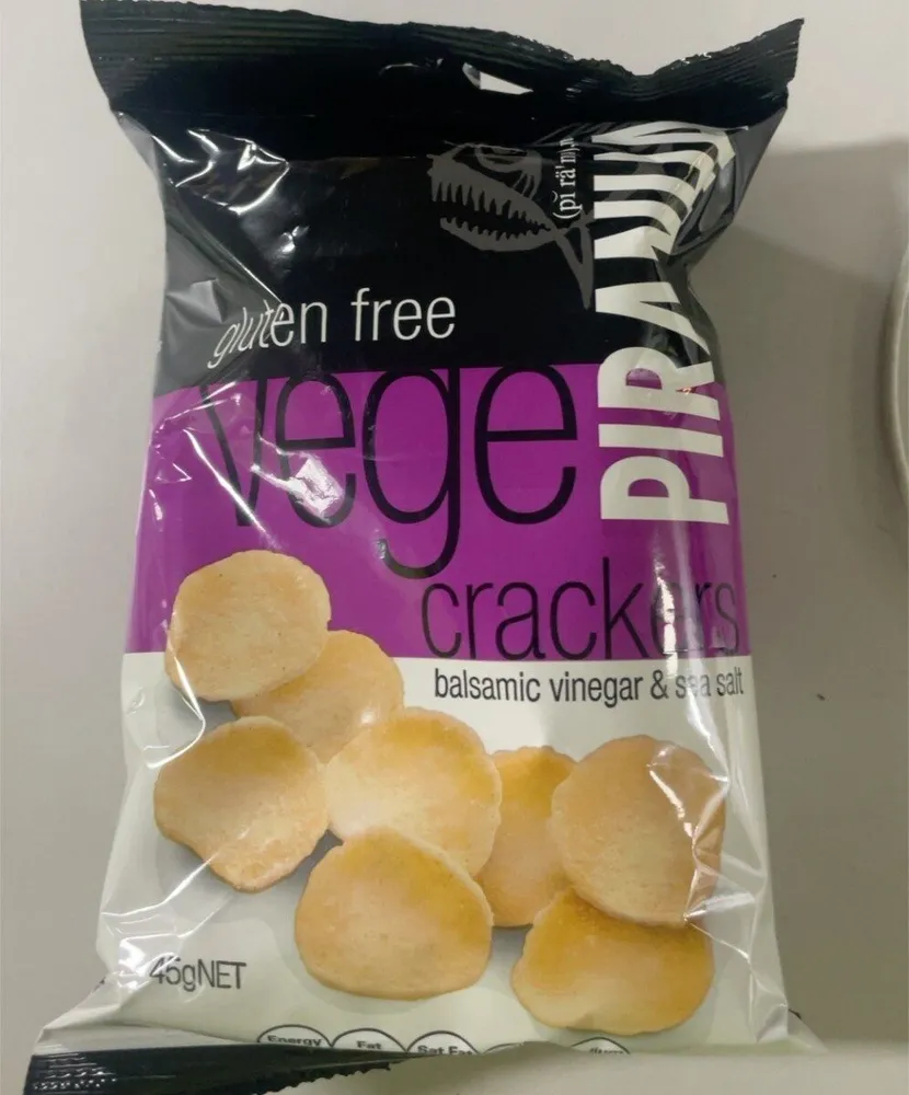 vege crackers Balsamic Vinegar & Sea Salt Flavoured Snacks