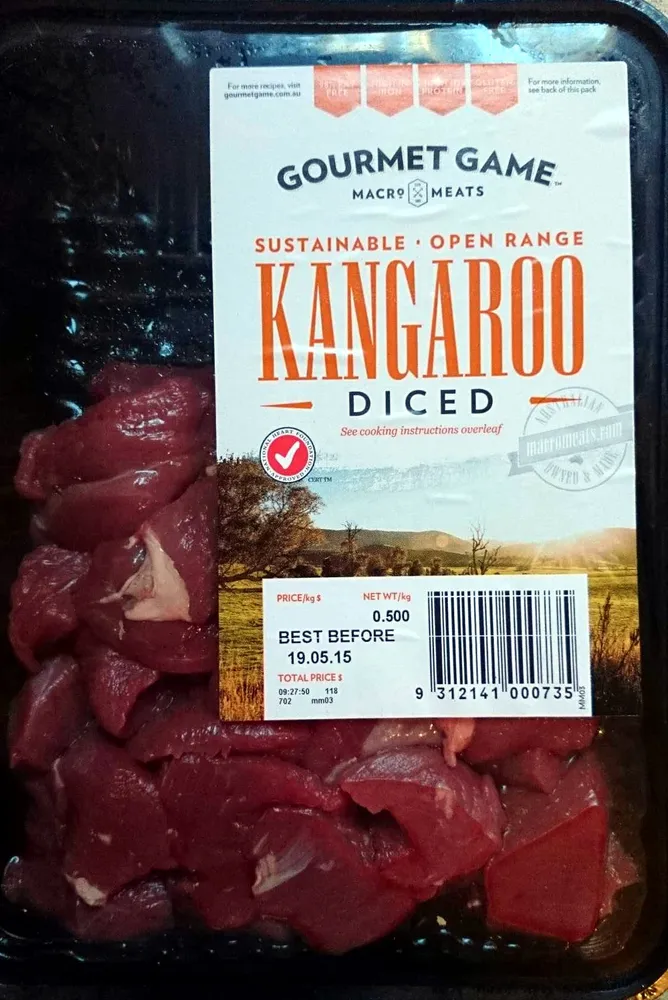 Sustainable Open Range Kangaroo Diced