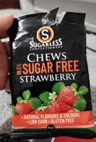 Chews sugar free strawberries