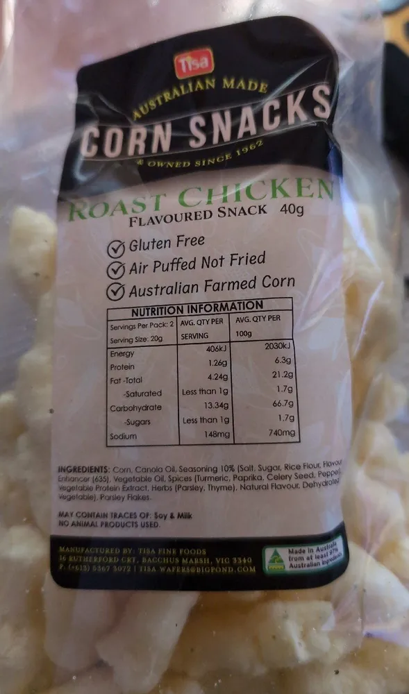 Corn Snacks - Roast Chicken