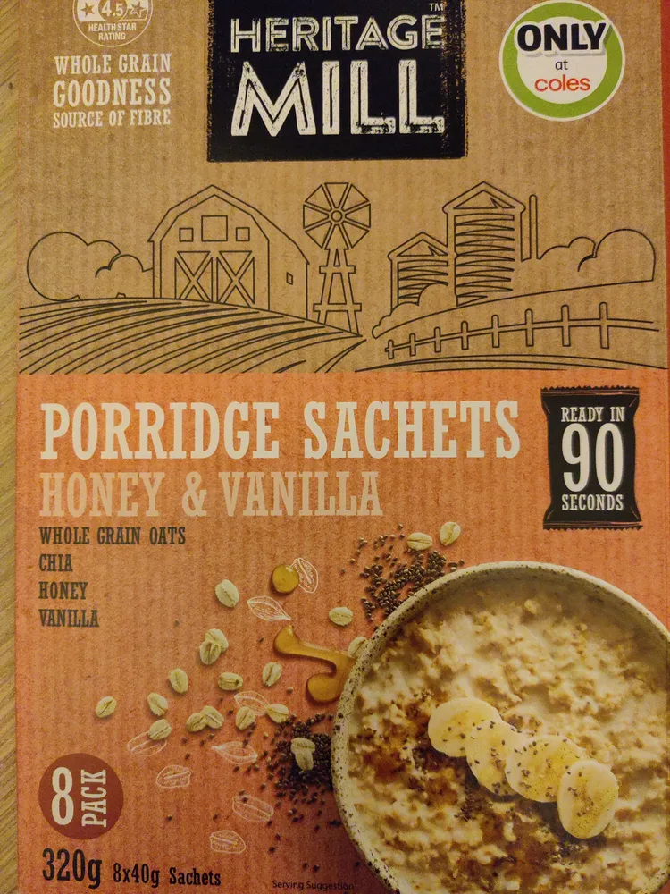 Porridge Sachets Honey & Vanilla