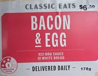 Bacon And Egg Sandwich On White Bread