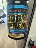 100% Pure Whey With Grass Fed Whey Isolates Vanilla Cream Slice Flavour