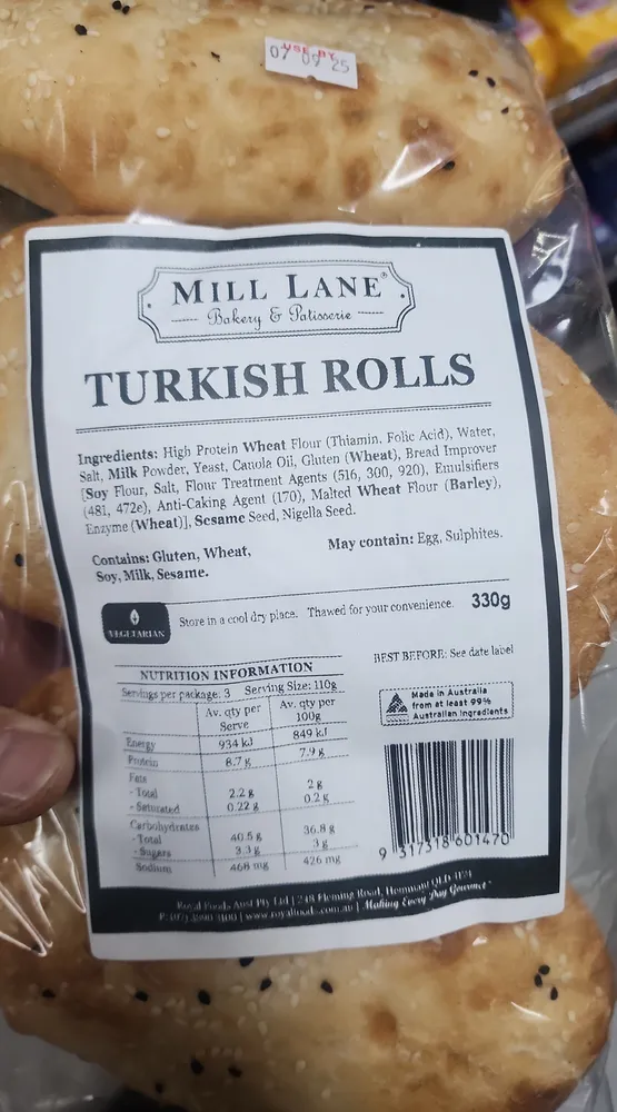 MILL LANE TURKISH ROLLS
