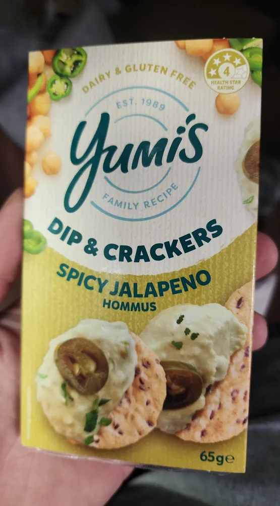 Dip & Crackers Spicy Jalapeno Hommus