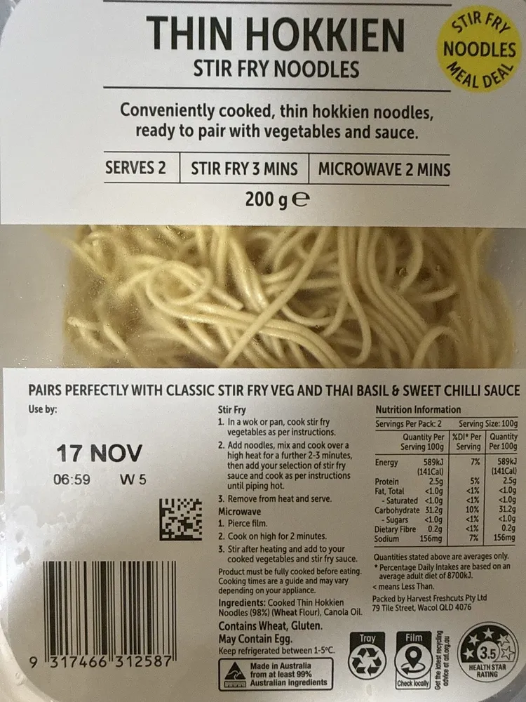 Thin Hokkien Stir Fry Noodles