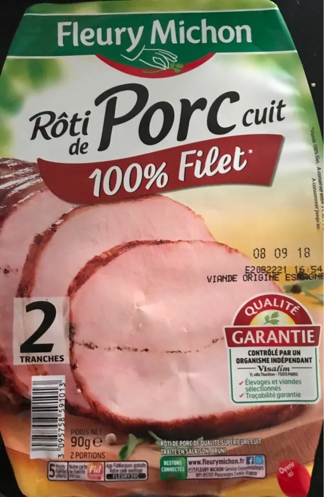 Rôti de porc cuit 100% filet