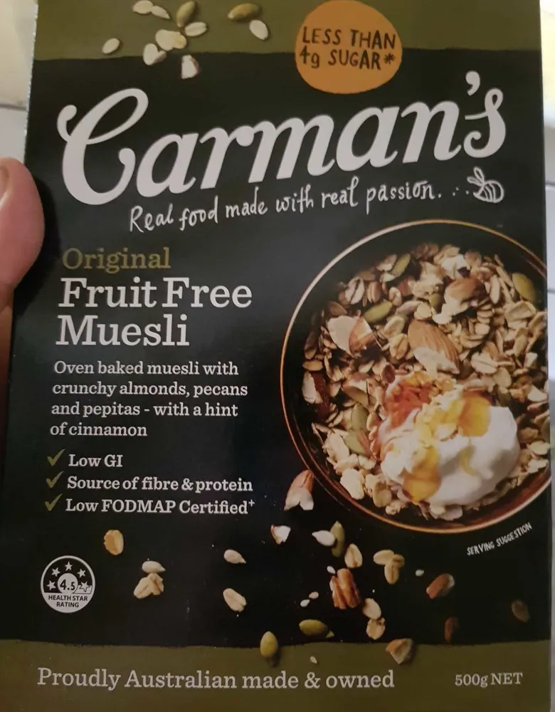 Toasted Muesli Original Fruit Free