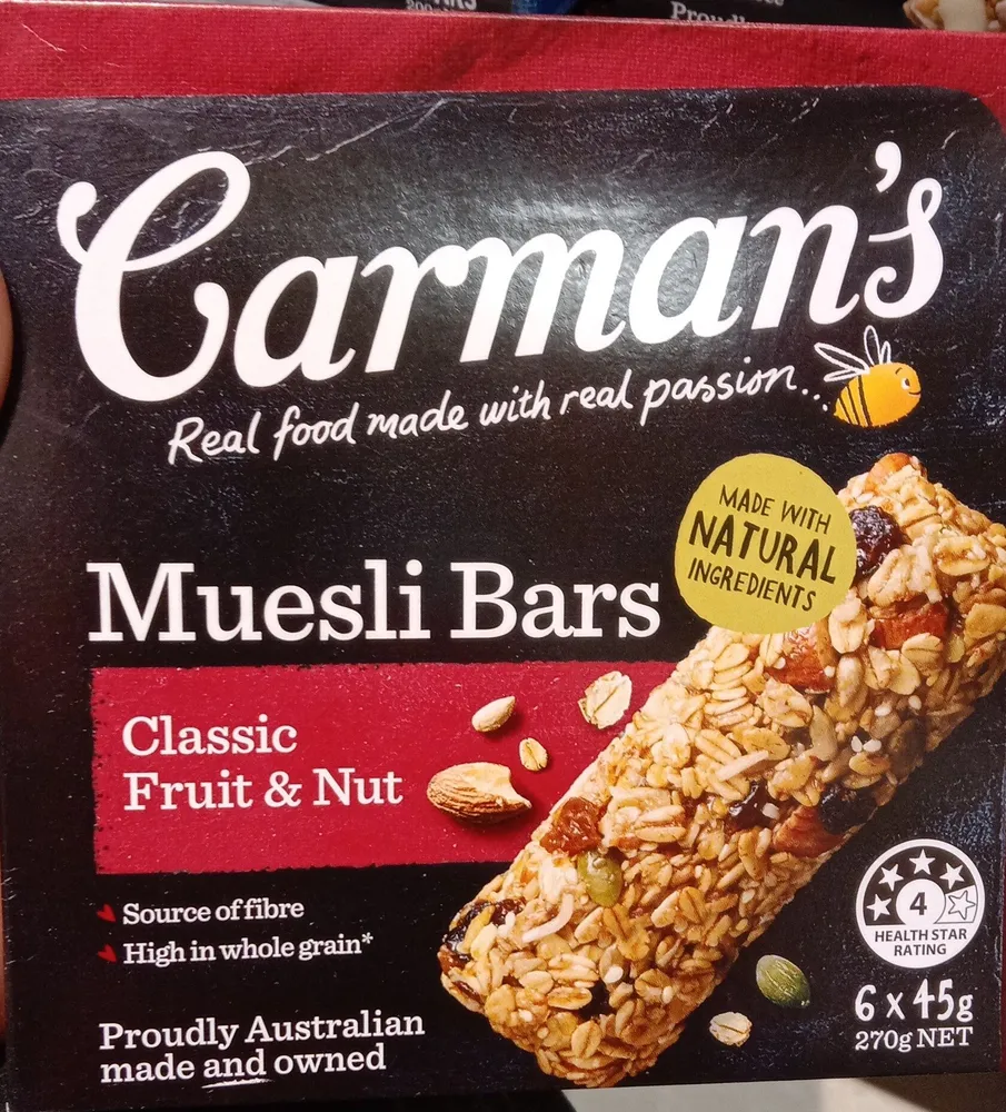 Muesli Bars Classic Fruit & Nut
